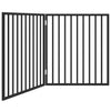 Vidaxl Hundezaun zusammenklappbar 2 Panels 160 cm Populierhout Schwarz