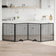Vidaxx faltbares Hundegitter 4 Paneele 320 cm Pappelholz schwarz