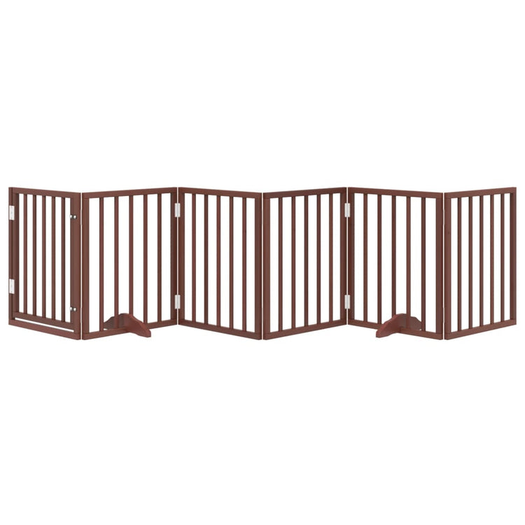 Vidaxx faltbares Hundegitter 6 Paneele 300 cm Pappelholz braun