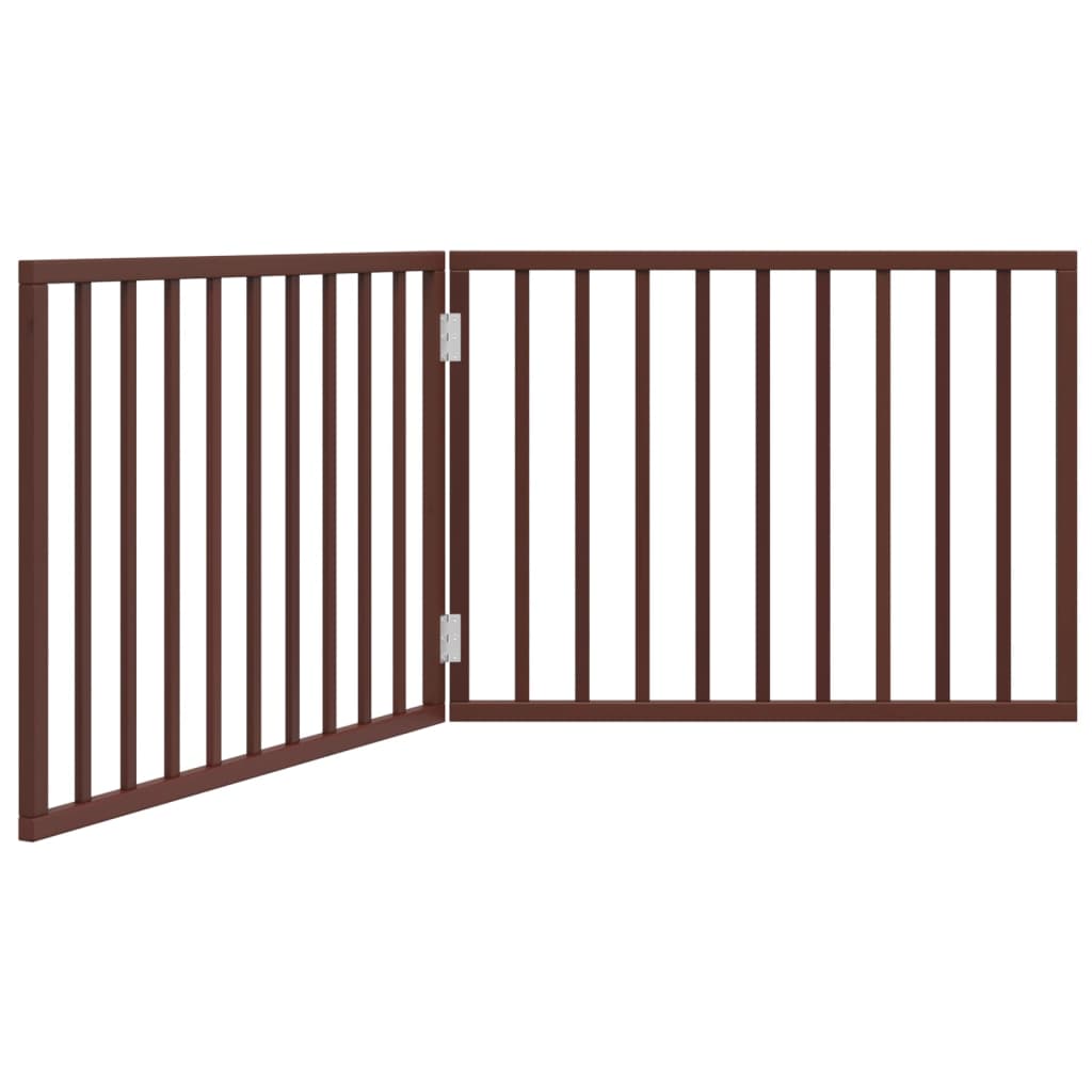 Vidaxl Hundezaun zusammenklappbar 2 Paneele 160 cm Pappelholz braun