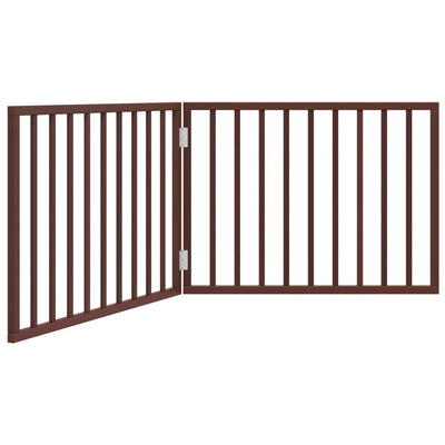Vidaxl Hundezaun zusammenklappbar 2 Paneele 160 cm Pappelholz braun