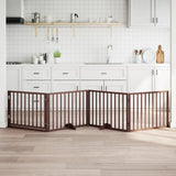 Vidaxl Hundezaun zusammenklappbar 4 Paneele 320 cm Pappelholz braun - afbeelding 1
