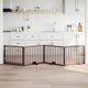 Vidaxl Hundezaun zusammenklappbar 4 Paneele 320 cm Pappelholz braun