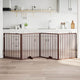 Vidaxl Hundezaun zusammenklappbar 4 Paneele 320 cm Pappelholz braun