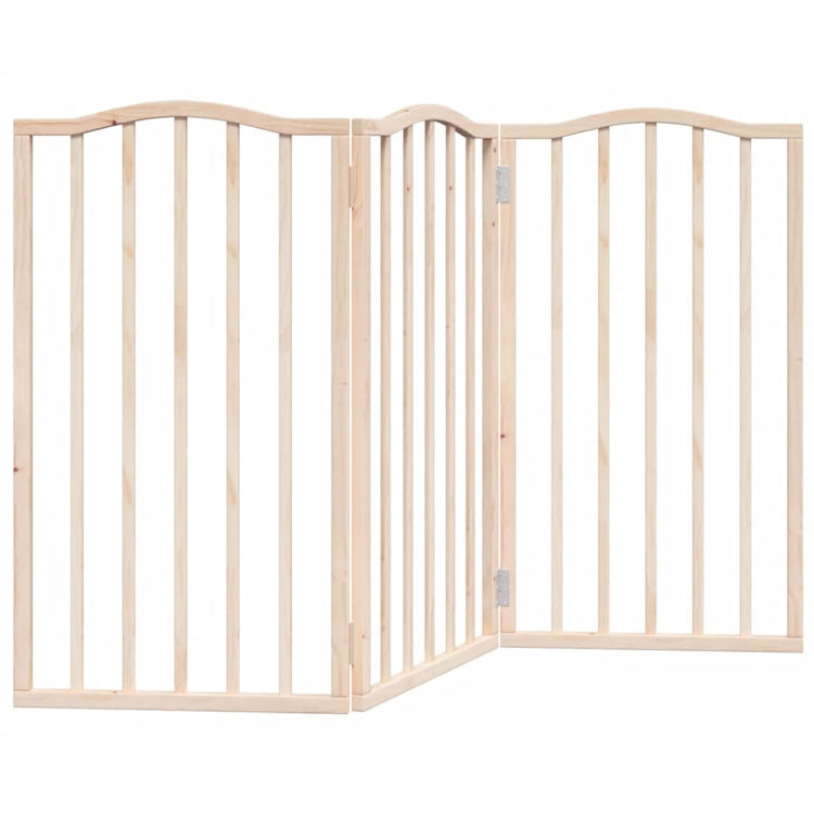 Vidaxl Hundezaun zusammenklappbar 3 Panels 150 cm Pappelholz