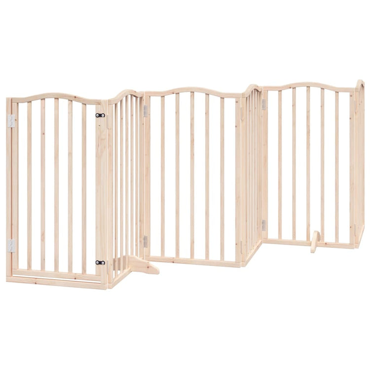 Vidaxl Hundezaun zusammenklappbar 6 Paneele 300 cm Pappelholz
