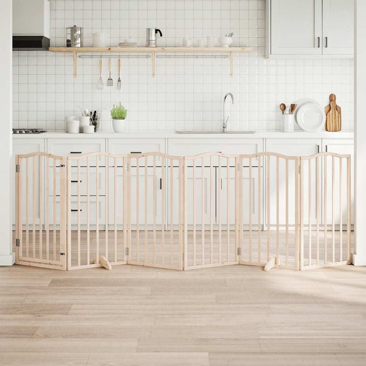 Vidaxl Hundezaun zusammenklappbar 6 Paneele 300 cm Pappelholz