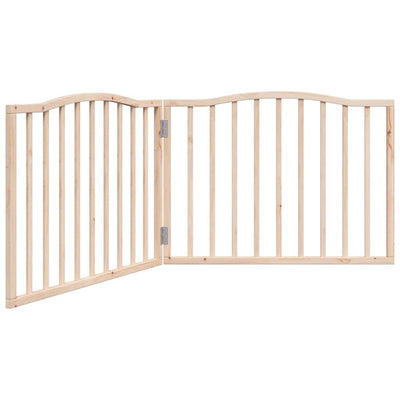 Vidaxl Hundezaun zusammenklappbar 2 Paneele 160 cm Pappelholz