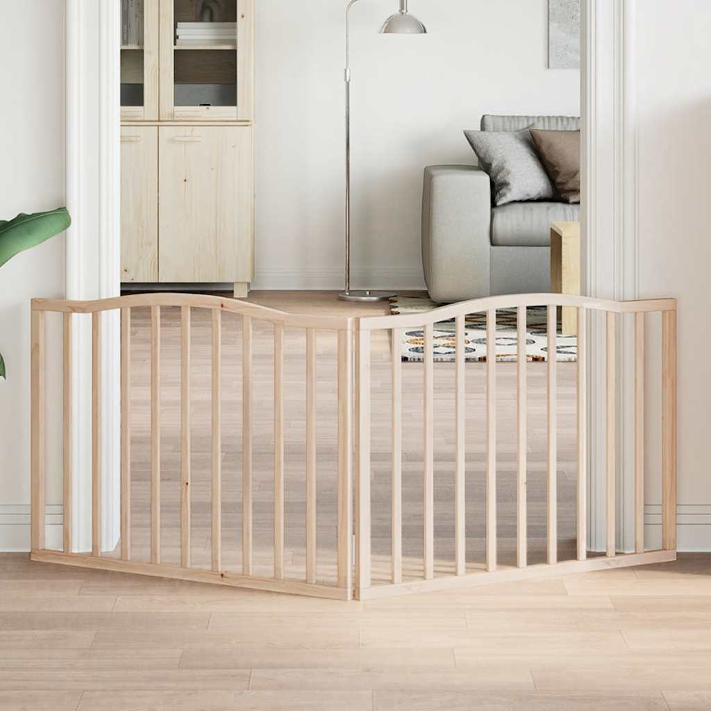 Vidaxl Hundezaun zusammenklappbar 2 Paneele 160 cm Pappelholz