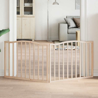 Vidaxl Hundezaun zusammenklappbar 2 Paneele 160 cm Pappelholz