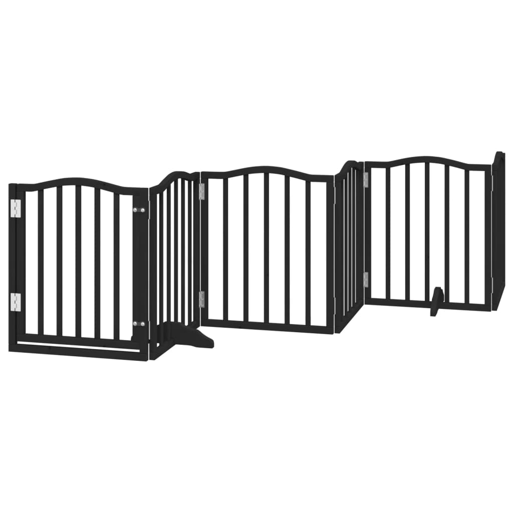 Vidaxx faltbares Hundegitter 6 Paneele 300 cm Pappelholz schwarz