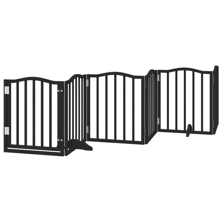 Vidaxx faltbares Hundegitter 6 Paneele 300 cm Pappelholz schwarz