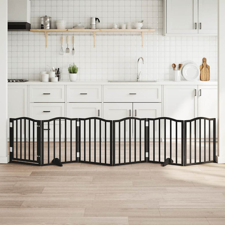 Vidaxx faltbares Hundegitter 6 Paneele 300 cm Pappelholz schwarz