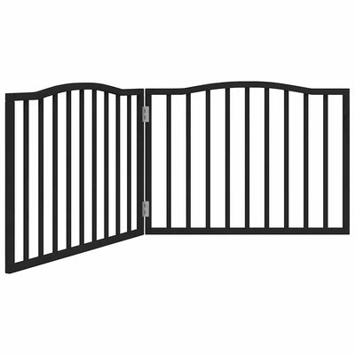 Vidaxl Hundezaun zusammenklappbar 2 Panels 160 cm Populierhout Schwarz