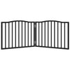 Vidaxl Hundezaun zusammenklappbar 2 Panels 160 cm Populierhout Schwarz