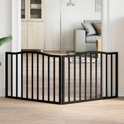 Vidaxl Hundezaun zusammenklappbar 2 Panels 160 cm Populierhout Schwarz
