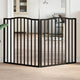Vidaxl Hundezaun zusammenklappbar 2 Panels 160 cm Populierhout Schwarz