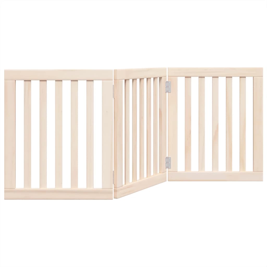 Vidaxl Hundezaun zusammenklappbar 3 Panels 150 cm Pappelholz