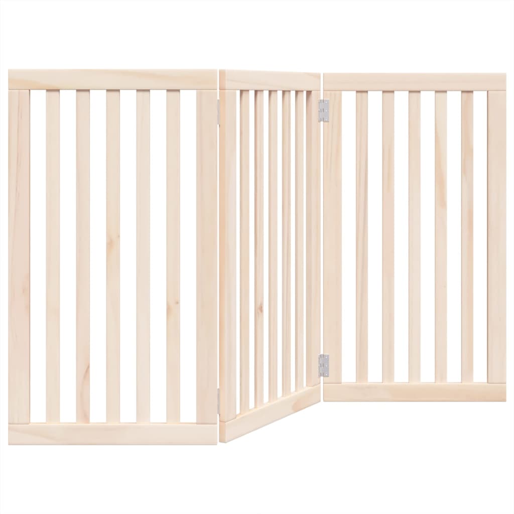 Vidaxl Hundezaun zusammenklappbar 3 Panels 150 cm Pappelholz