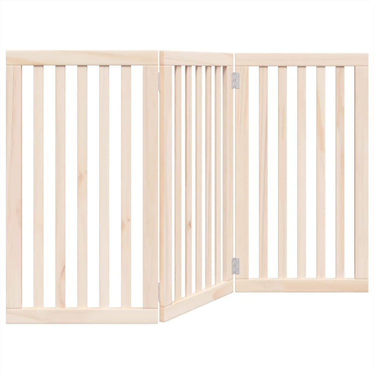Vidaxl Hundezaun zusammenklappbar 3 Panels 150 cm Pappelholz