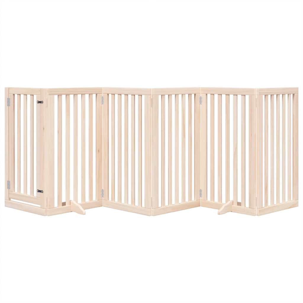 Vidaxl Hundezaun zusammenklappbar 6 Paneele 300 cm Pappelholz