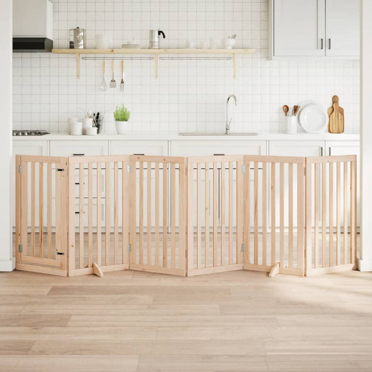 Vidaxl Hundezaun zusammenklappbar 6 Paneele 300 cm Pappelholz