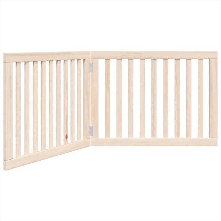 Vidaxl Hundezaun zusammenklappbar 2 Paneele 160 cm Pappelholz