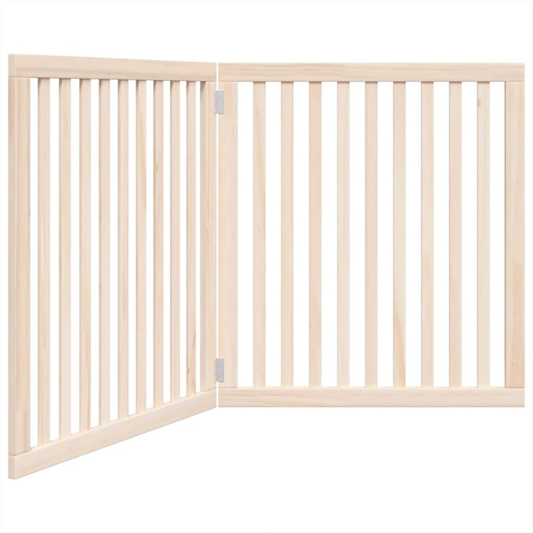 Vidaxl Hundezaun zusammenklappbar 2 Paneele 160 cm Pappelholz