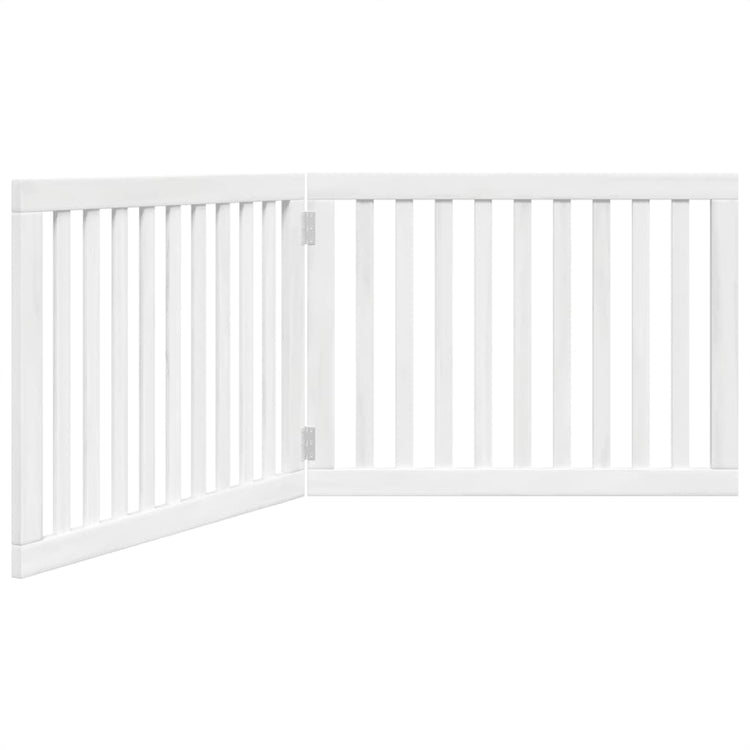 Vidaxl Hundezaun zusammenklappbar 2 Panels 160 cm Pappelholz Weiß weiß