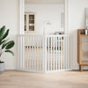 Vidaxl Hundezaun zusammenklappbar 2 Panels 160 cm Pappelholz Weiß weiß