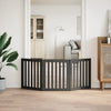 Vidaxl Hundezaun zusammenklappbar 3 Paneele 150 cm Pappelholz Schwarz