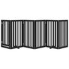 Vidaxl Hundezaun zusammenklappbar 6 Panels 300 cm Populierhout Schwarz