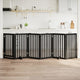 Vidaxl Hundezaun zusammenklappbar 6 Panels 300 cm Populierhout Schwarz