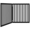 Vidaxl Hundezaun zusammenklappbar 2 Panels 160 cm Populierhout Schwarz