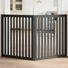 Vidaxl Hundezaun zusammenklappbar 2 Panels 160 cm Populierhout Schwarz