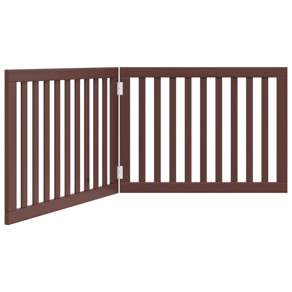 Vidaxl Hundezaun zusammenklappbar 2 Paneele 160 cm Pappelholz braun