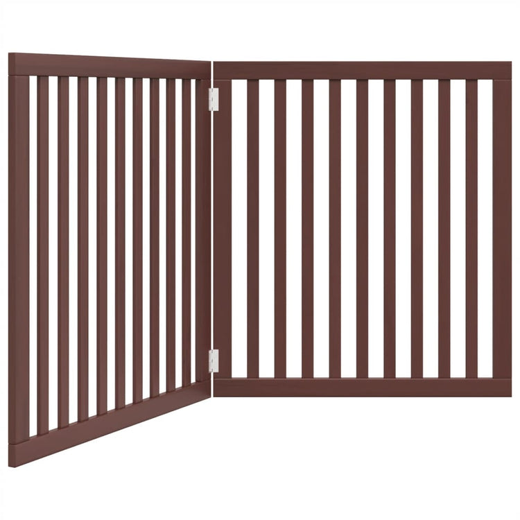 Vidaxl Hundezaun zusammenklappbar 2 Paneele 160 cm Pappelholz braun