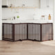 Vidaxl Hundezaun zusammenklappbar 4 Paneele 320 cm Pappelholz braun