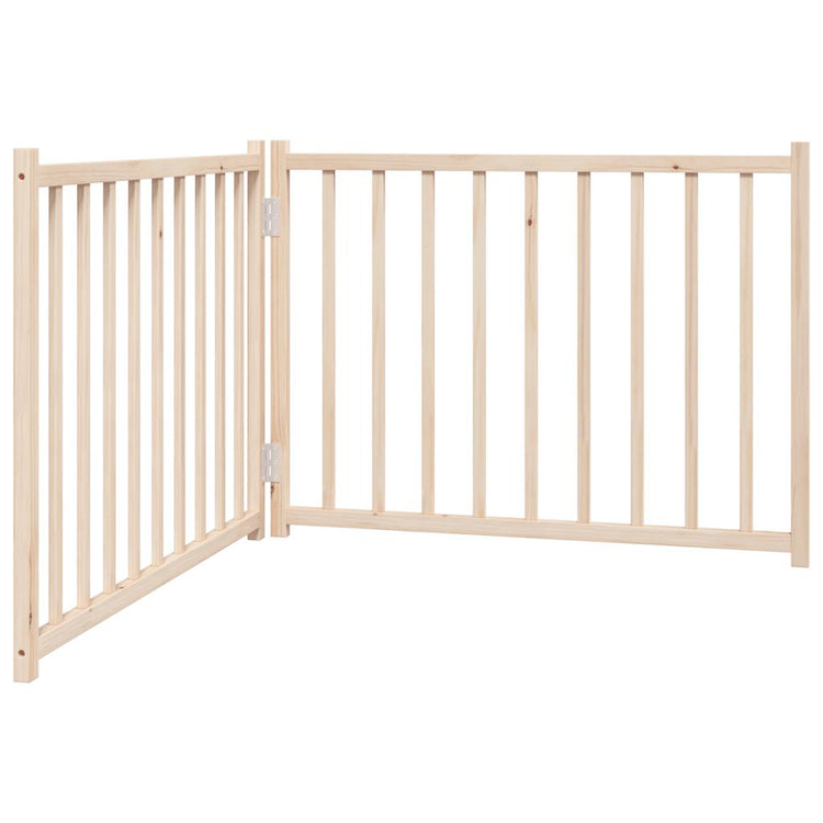 VIDAXL Hundezaun zusammenklappbar 2 Panels 160 cm Festkieferholz