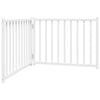 Vidaxl Hundezaun zusammenklappbar 2 Panels 160 cm Festkiefer weiß