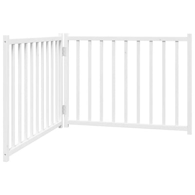 Vidaxl Hundezaun zusammenklappbar 2 Panels 160 cm Festkiefer weiß