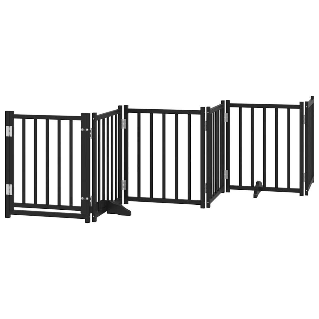 Vidaxl faltbares Hundegitter 6 Paneele 300 cm massives Kiefernholz schwarz
