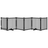 Vidaxl faltbares Hundegitter 6 Paneele 300 cm massives Kiefernholz schwarz - afbeelding 3