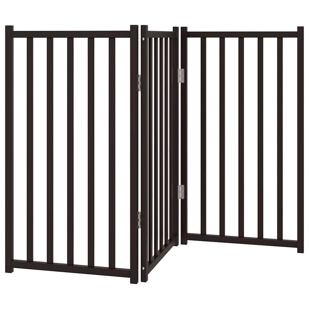 Vidaxl Hundezaun zusammenklappbar 3 Paneele 150 cm Festkiefer schwarz