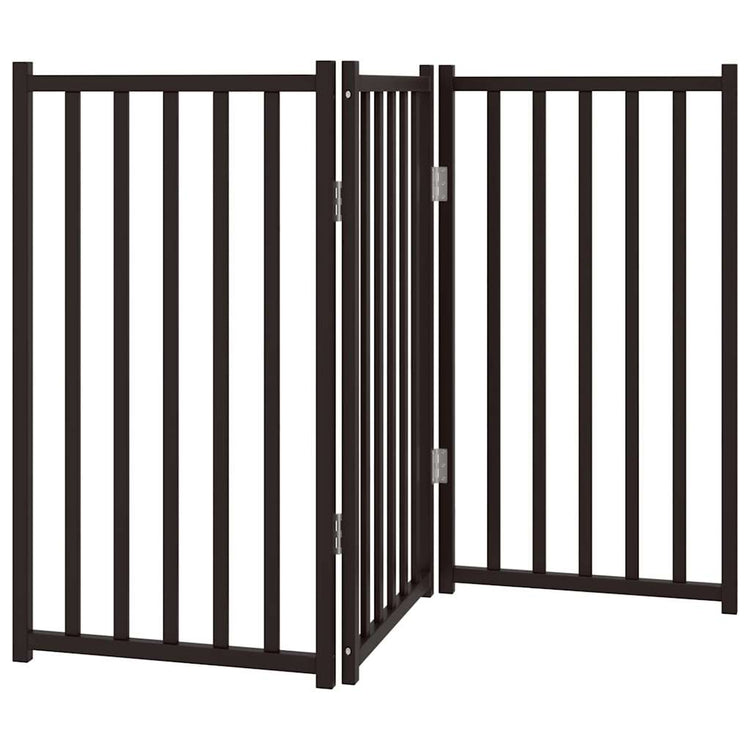 Vidaxl Hundezaun zusammenklappbar 3 Paneele 150 cm Festkiefer schwarz