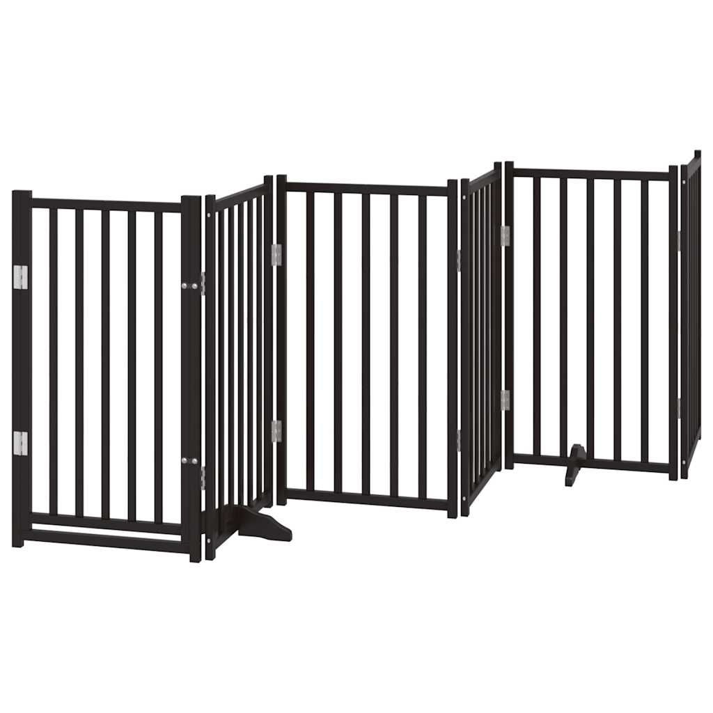 Vidaxl faltbares Hundegitter 6 Paneele 300 cm massives Kiefernholz schwarz