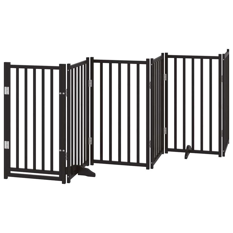 Vidaxl faltbares Hundegitter 6 Paneele 300 cm massives Kiefernholz schwarz