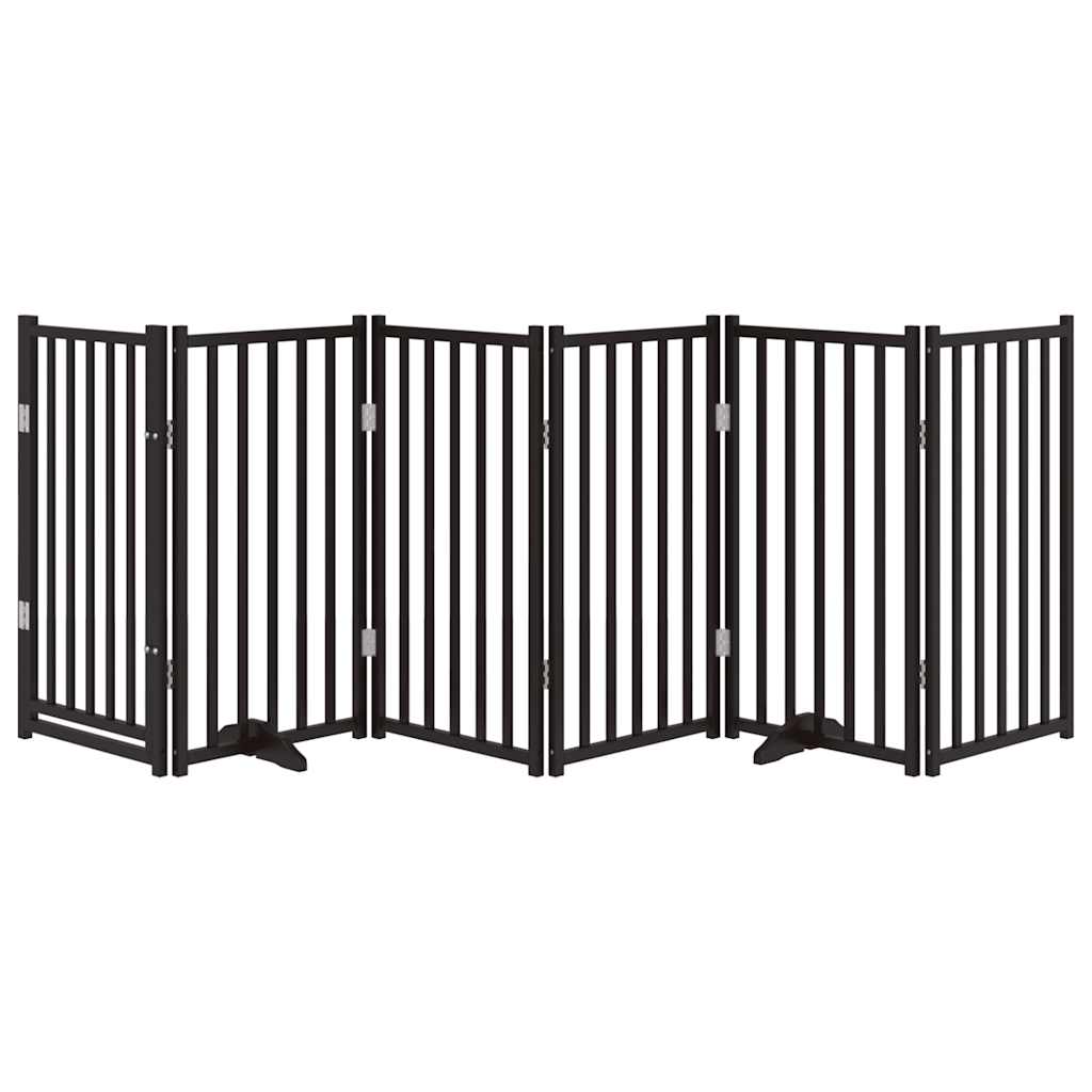 Vidaxl faltbares Hundegitter 6 Paneele 300 cm massives Kiefernholz schwarz