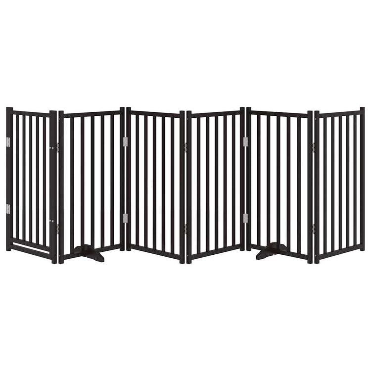 Vidaxl faltbares Hundegitter 6 Paneele 300 cm massives Kiefernholz schwarz