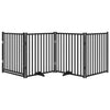 Vidaxl Hundezaun zusammenklappbar 4 Paneele 320 cm Festkiefer Schwarz